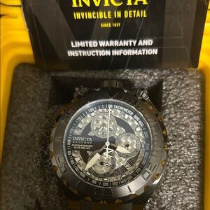 Invicta Black Stainless Steel Chronograph Watch
